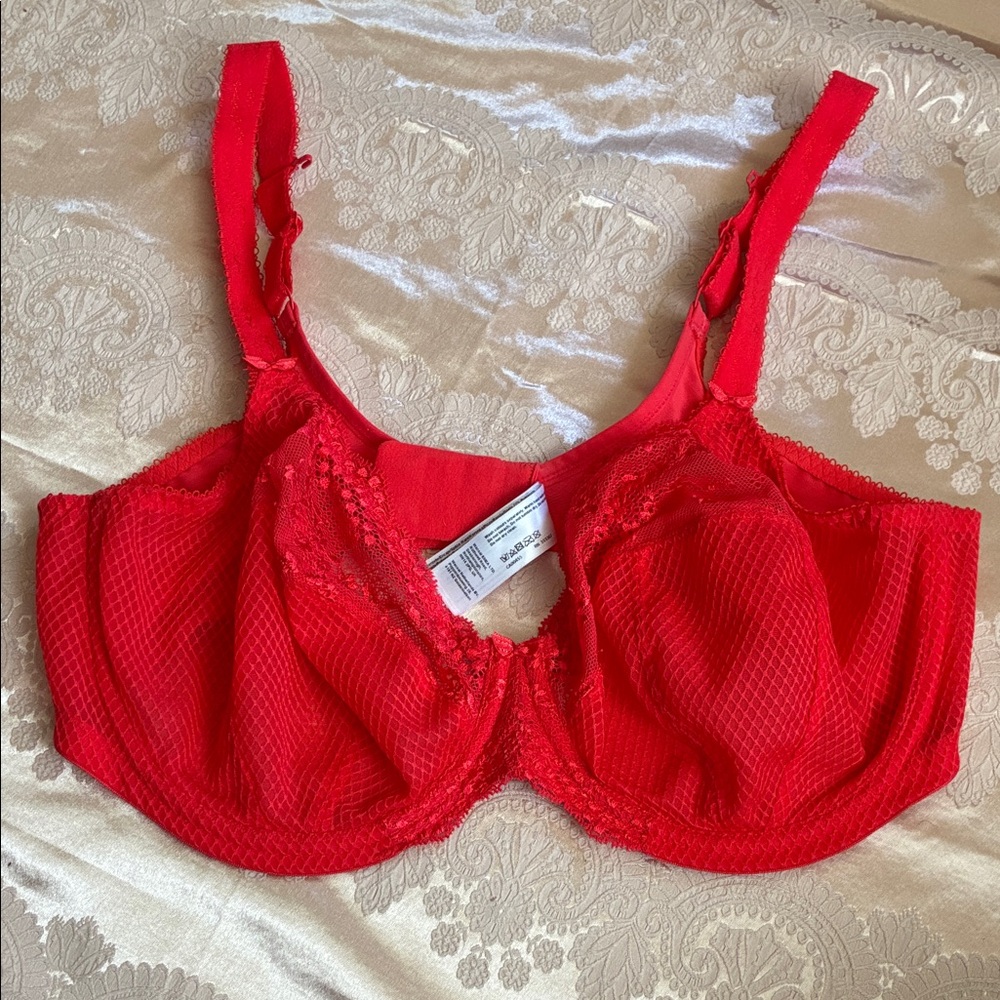 Elomi Vibrant Red Lace Bra